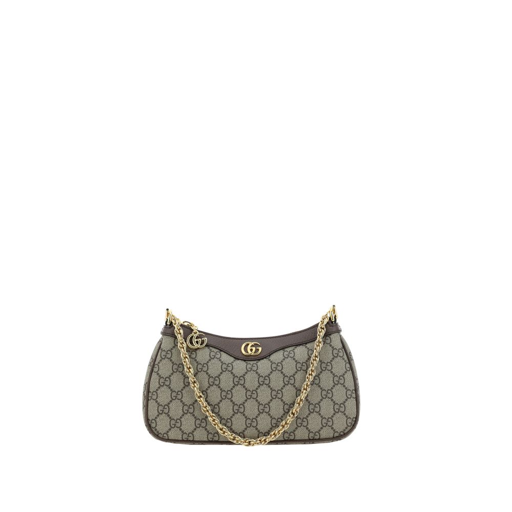 Brown Cotton Shoulder Bag Gucci
