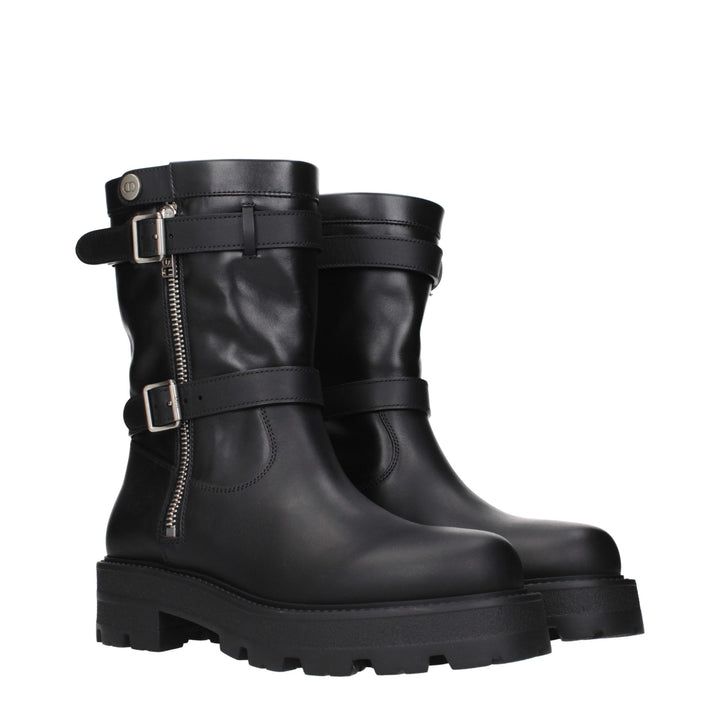 Black Leather Ankle Boots Christian Dior