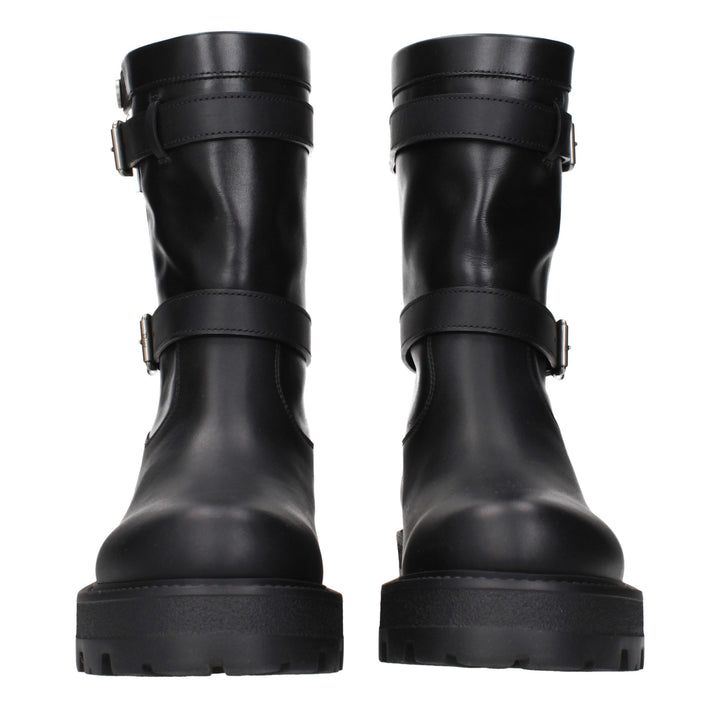 Black Leather Ankle Boots Christian Dior