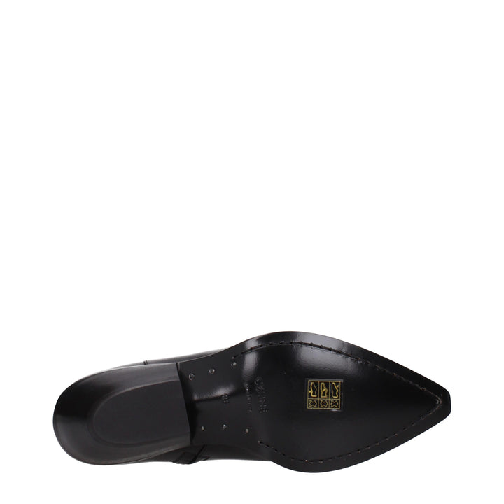 Black Leather Ankle Boots Celine