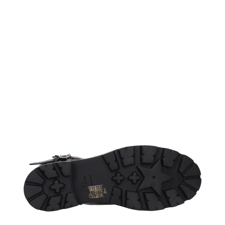 Black Leather Ankle Boots Christian Dior