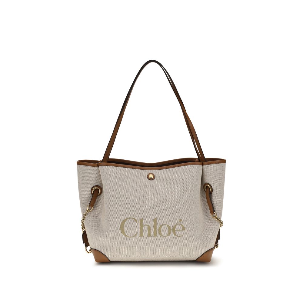 Beige Cotton Shoulder Bag Chloé