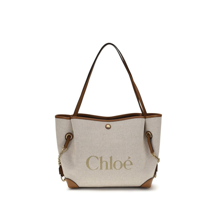 Beige Cotton Shoulder Bag Chloé