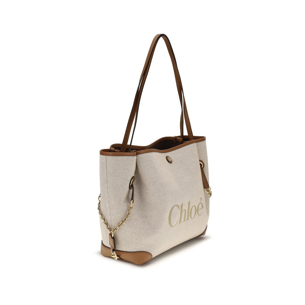 Beige Cotton Shoulder Bag Chloé