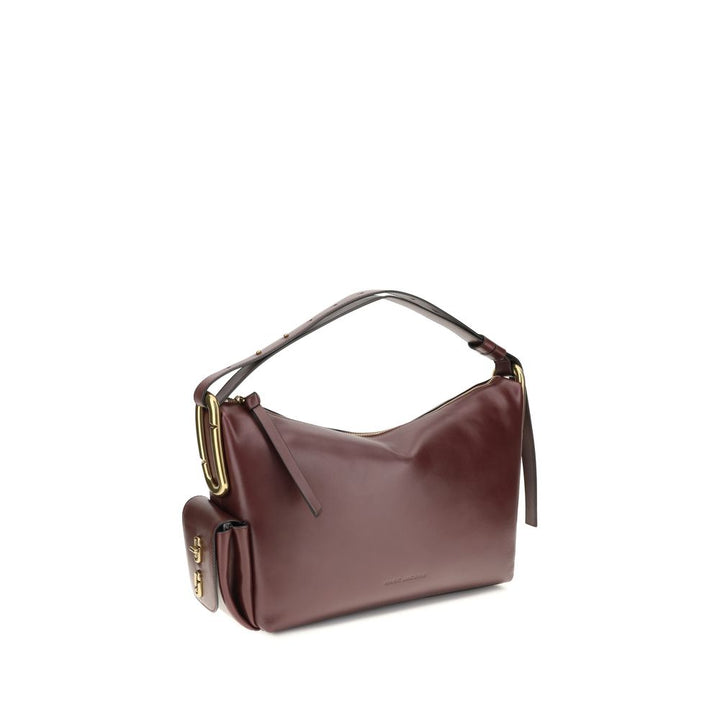Bordeaux Calf Leather Bos Taurus Shoulder Bag Marc Jacobs