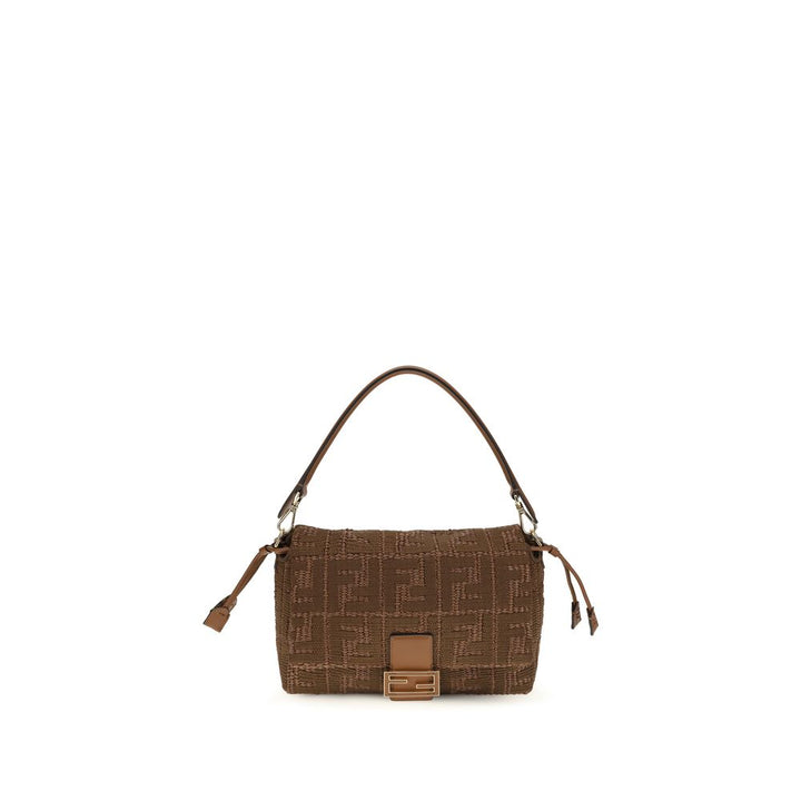 Brown Raffia Shoulder Bag Fendi
