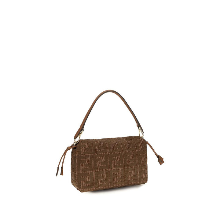 Brown Raffia Shoulder Bag Fendi
