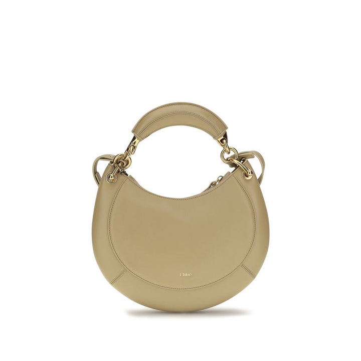 Beige Calf Leather Bos Taurus Shoulder Bag Chloé