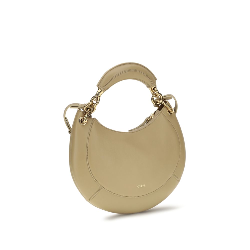 Beige Calf Leather Bos Taurus Shoulder Bag Chloé