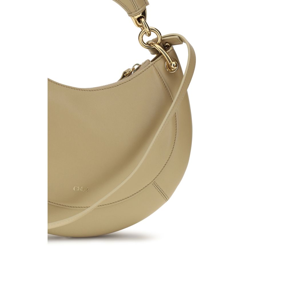 Beige Calf Leather Bos Taurus Shoulder Bag Chloé