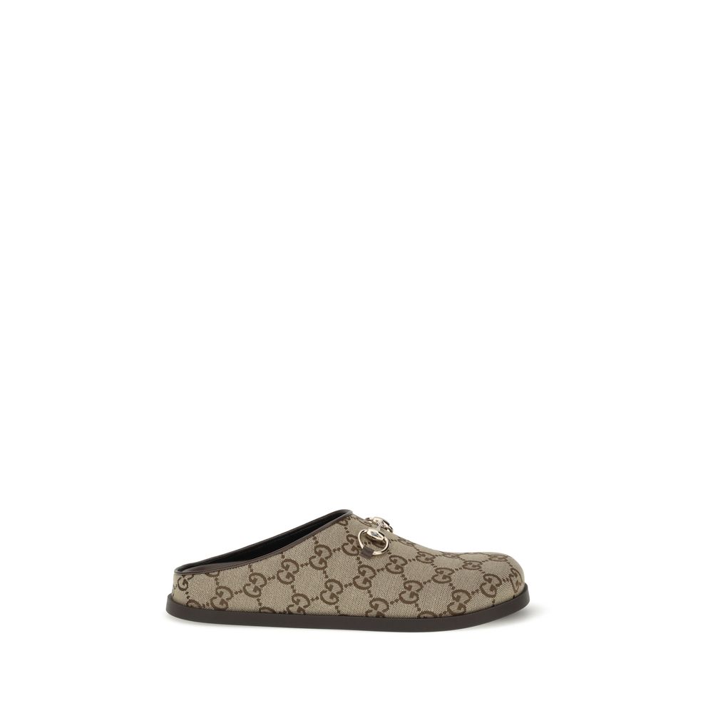 Beige Rubber Mules Gucci
