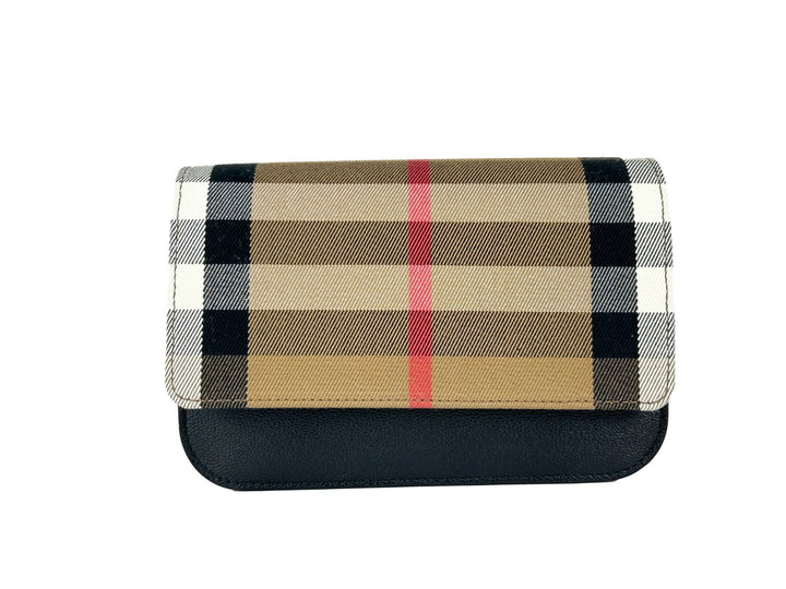 Burberry Small Leather Madison Crossbody Check Bag Burberry