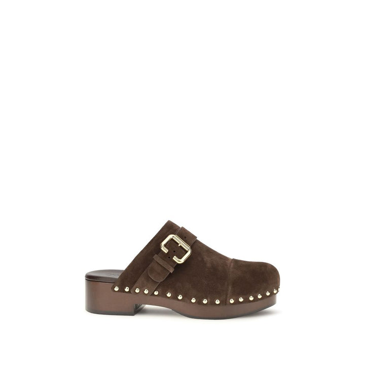Brown Calf Leather Bos Taurus Clogs Chloé