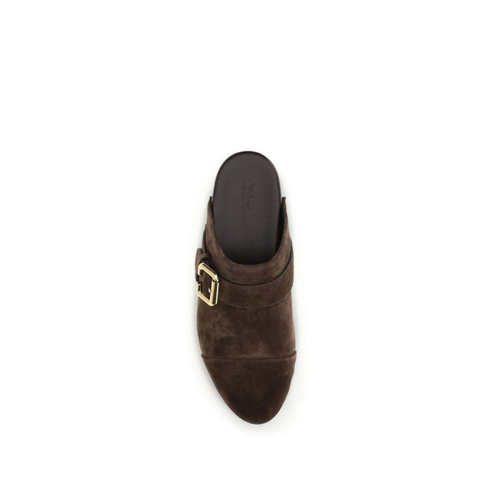 Brown Calf Leather Bos Taurus Clogs Chloé