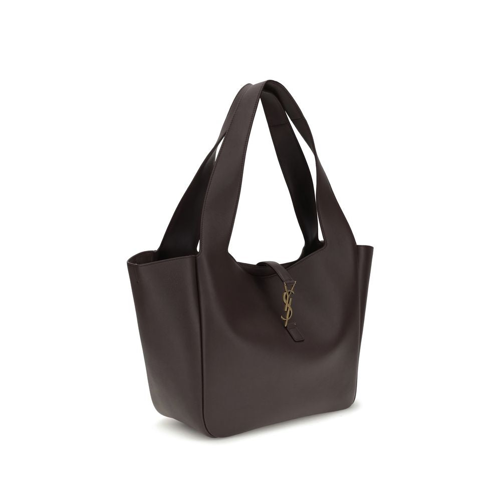 Brown Calf Leather Bos Taurus Shoulder Bag Saint Laurent