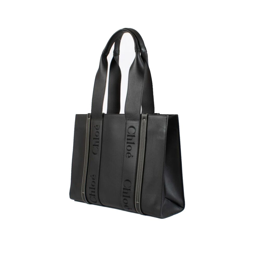 Black Leather Tote Bag Chloé