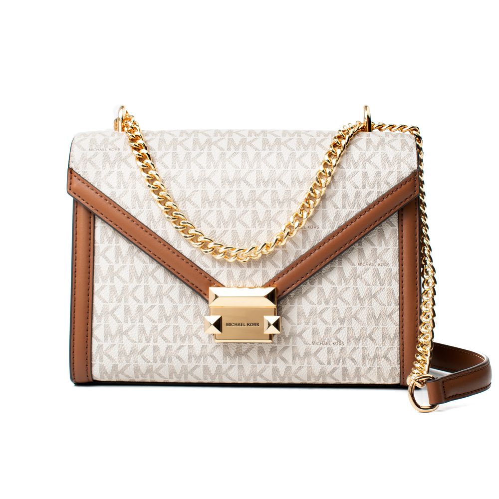 Beige Canvas Shoulder Bag Michael Kors
