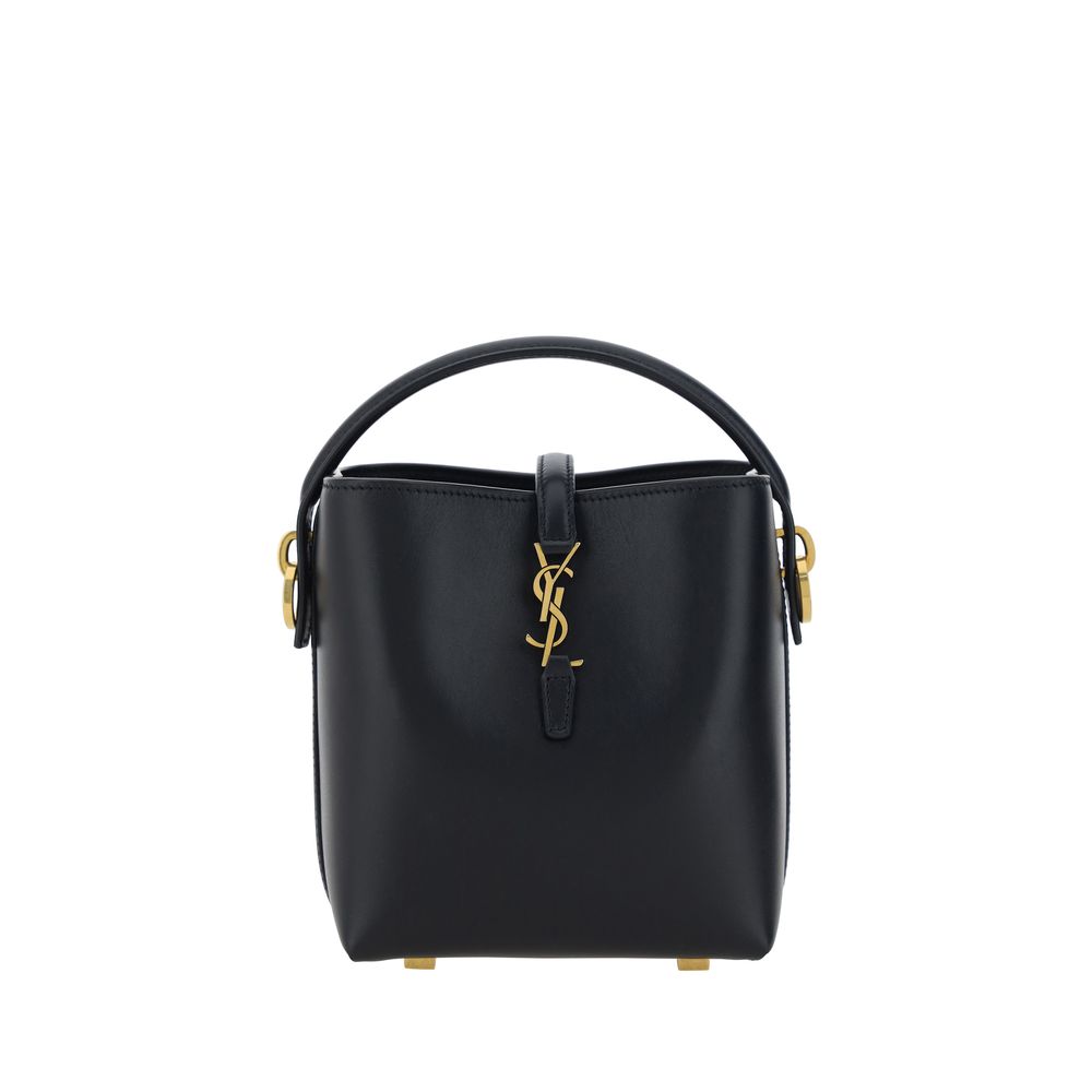 Black Calf Leather Bos Taurus Shoulder Bag Saint Laurent