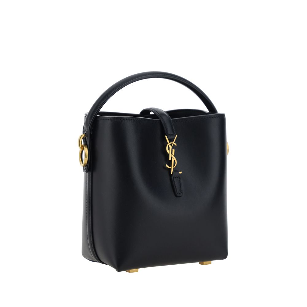 Black Calf Leather Bos Taurus Shoulder Bag Saint Laurent