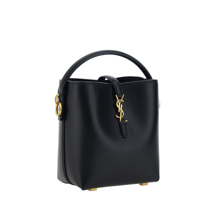 Black Calf Leather Bos Taurus Shoulder Bag Saint Laurent