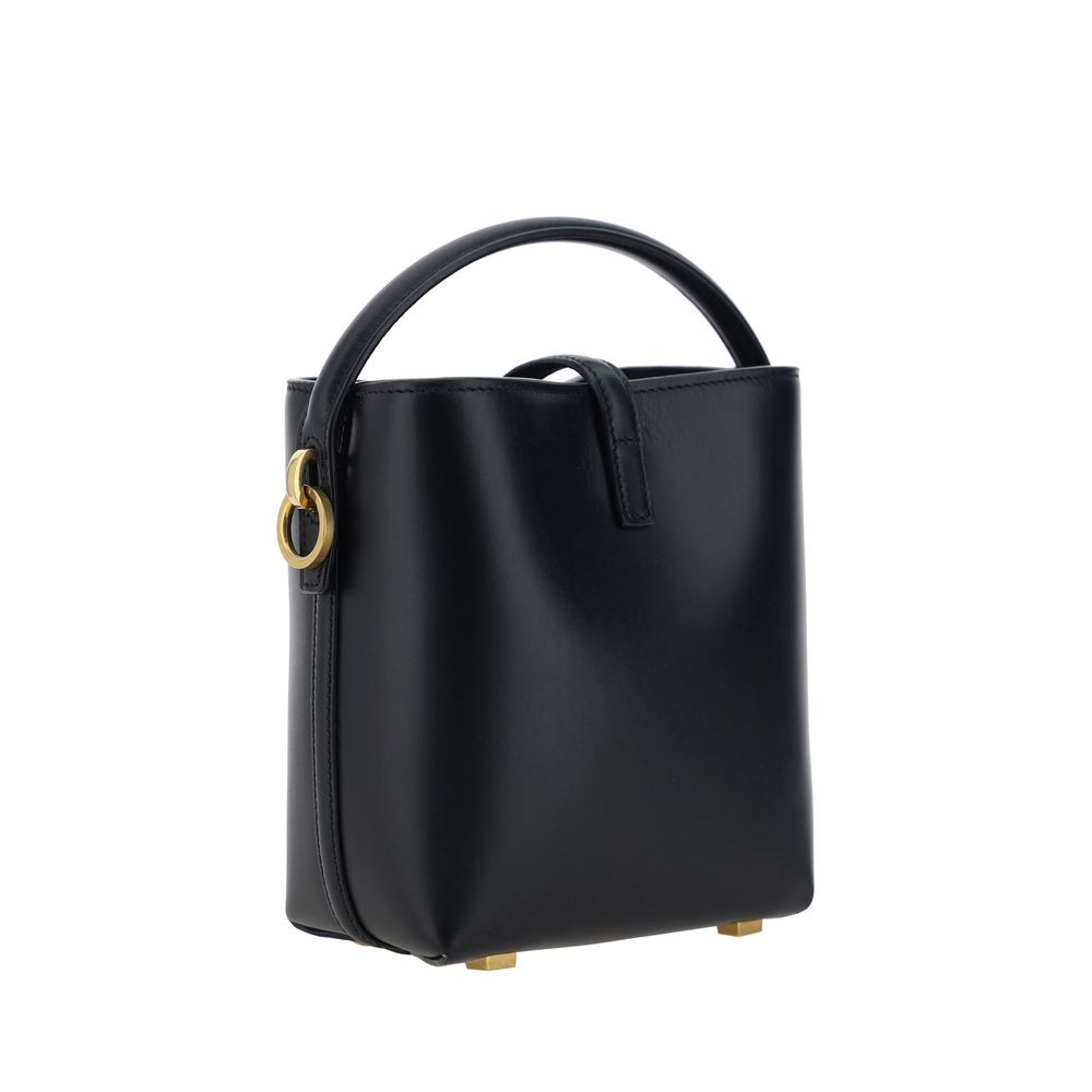 Black Calf Leather Bos Taurus Shoulder Bag Saint Laurent