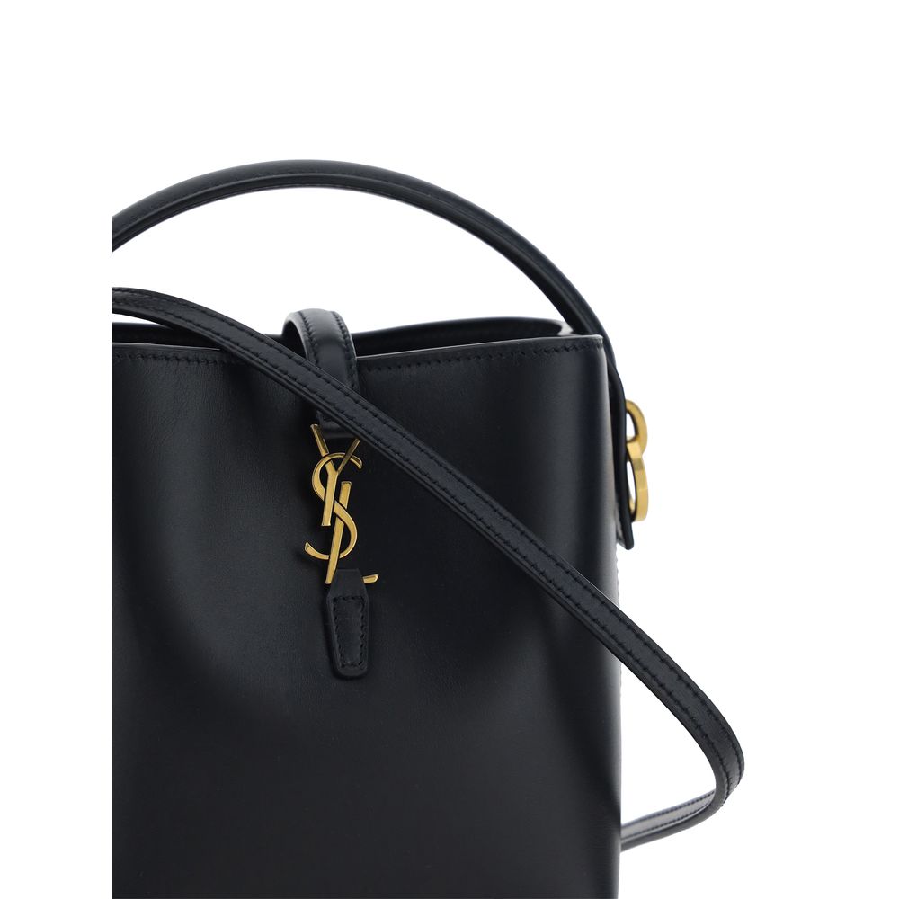 Black Calf Leather Bos Taurus Shoulder Bag Saint Laurent