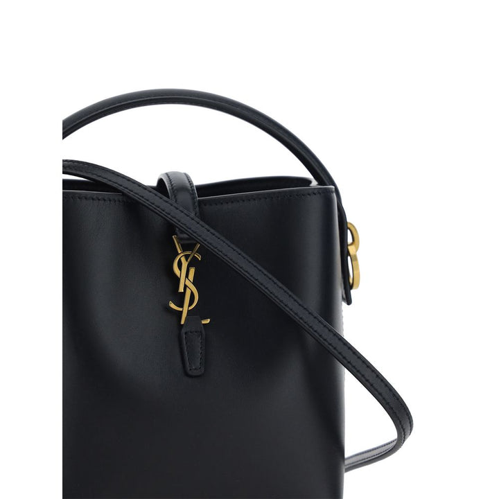 Black Calf Leather Bos Taurus Shoulder Bag Saint Laurent