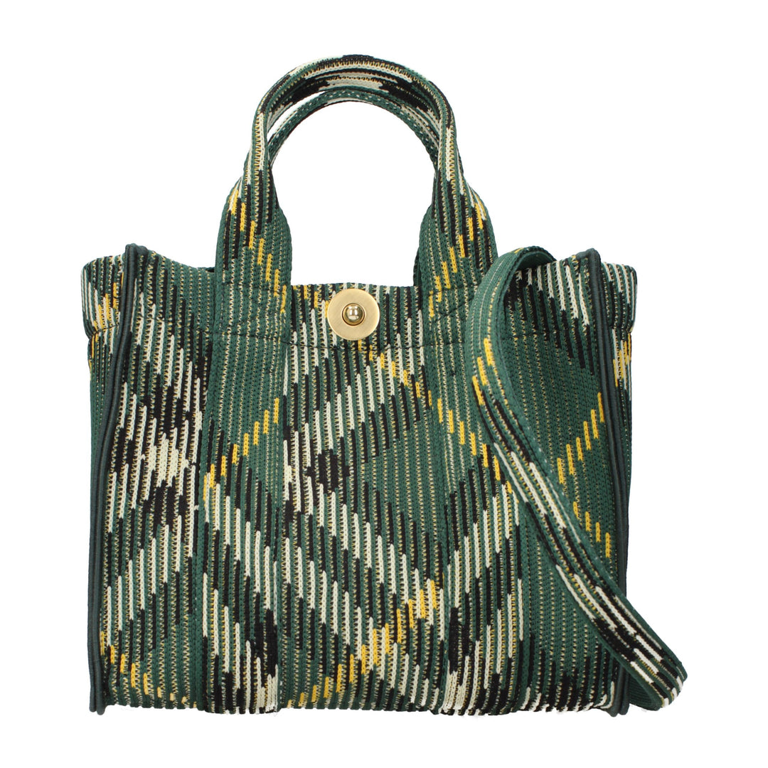 Green Fabric Handbag Burberry