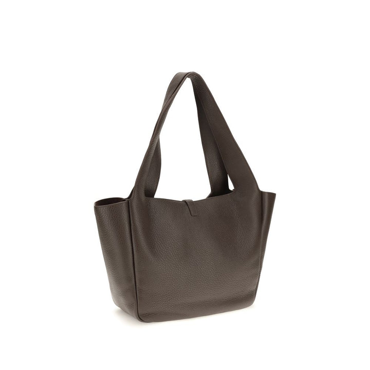 Brown Calf Leather Bos Taurus Shoulder Bag Saint Laurent