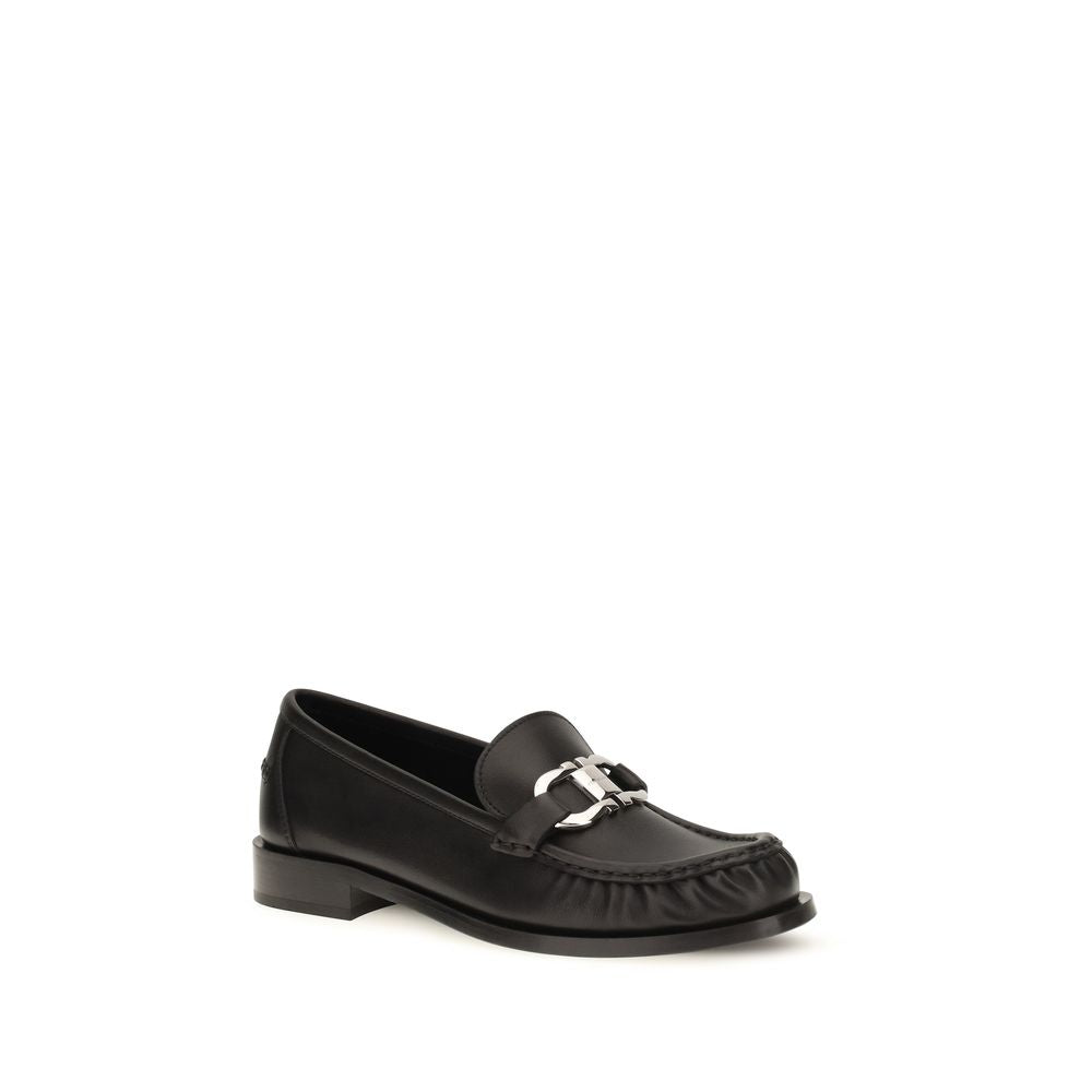 Black Calf Leather Bos Taurus Slip-On Loafers Ferragamo