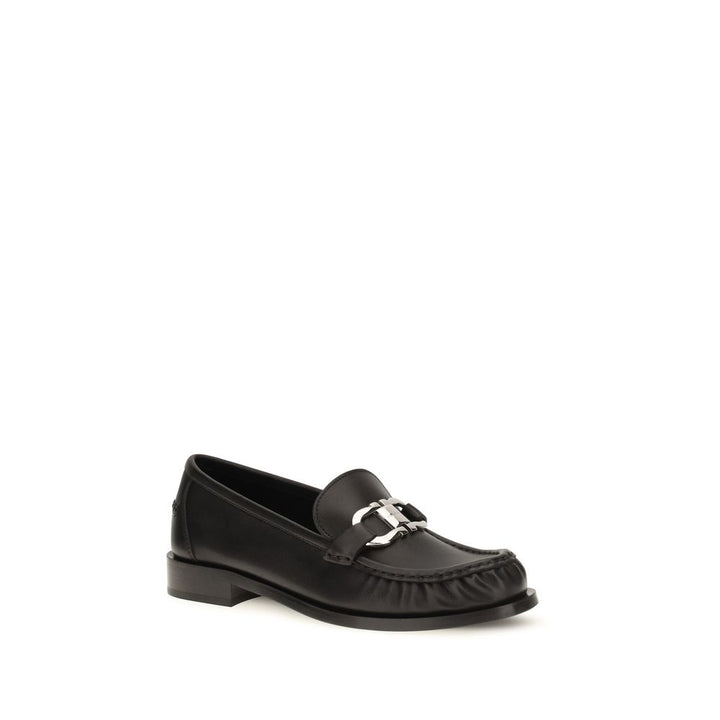 Black Calf Leather Bos Taurus Slip-On Loafers Ferragamo