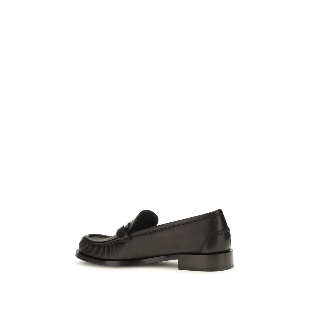 Black Calf Leather Bos Taurus Slip-On Loafers Ferragamo