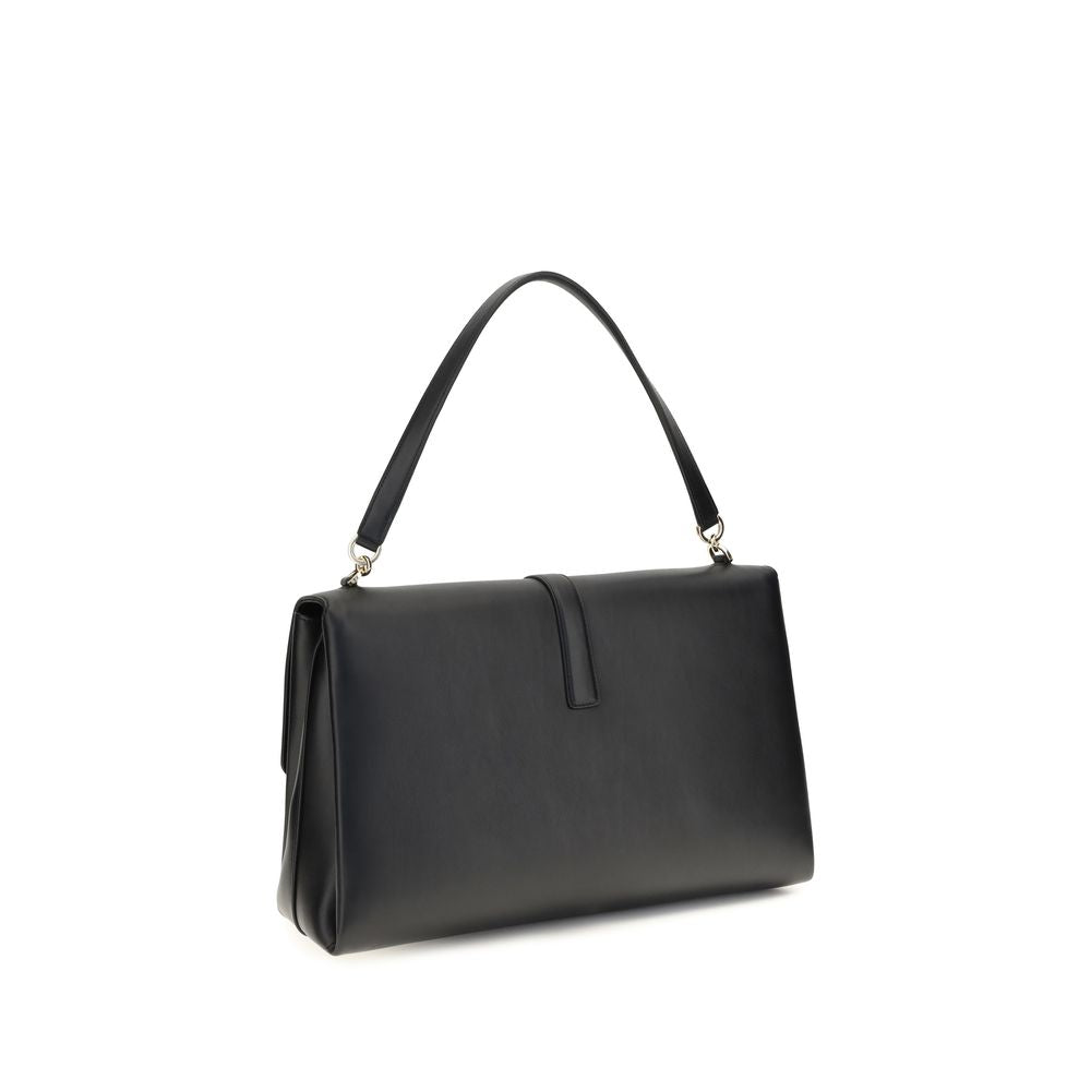 Black Calf Leather Bos Taurus Shoulder Bag Ferragamo