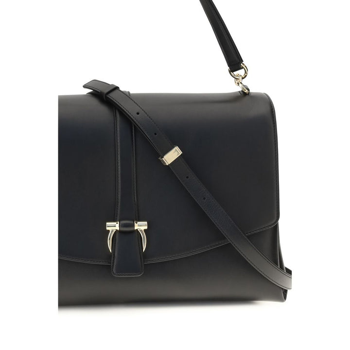 Black Calf Leather Bos Taurus Shoulder Bag Ferragamo