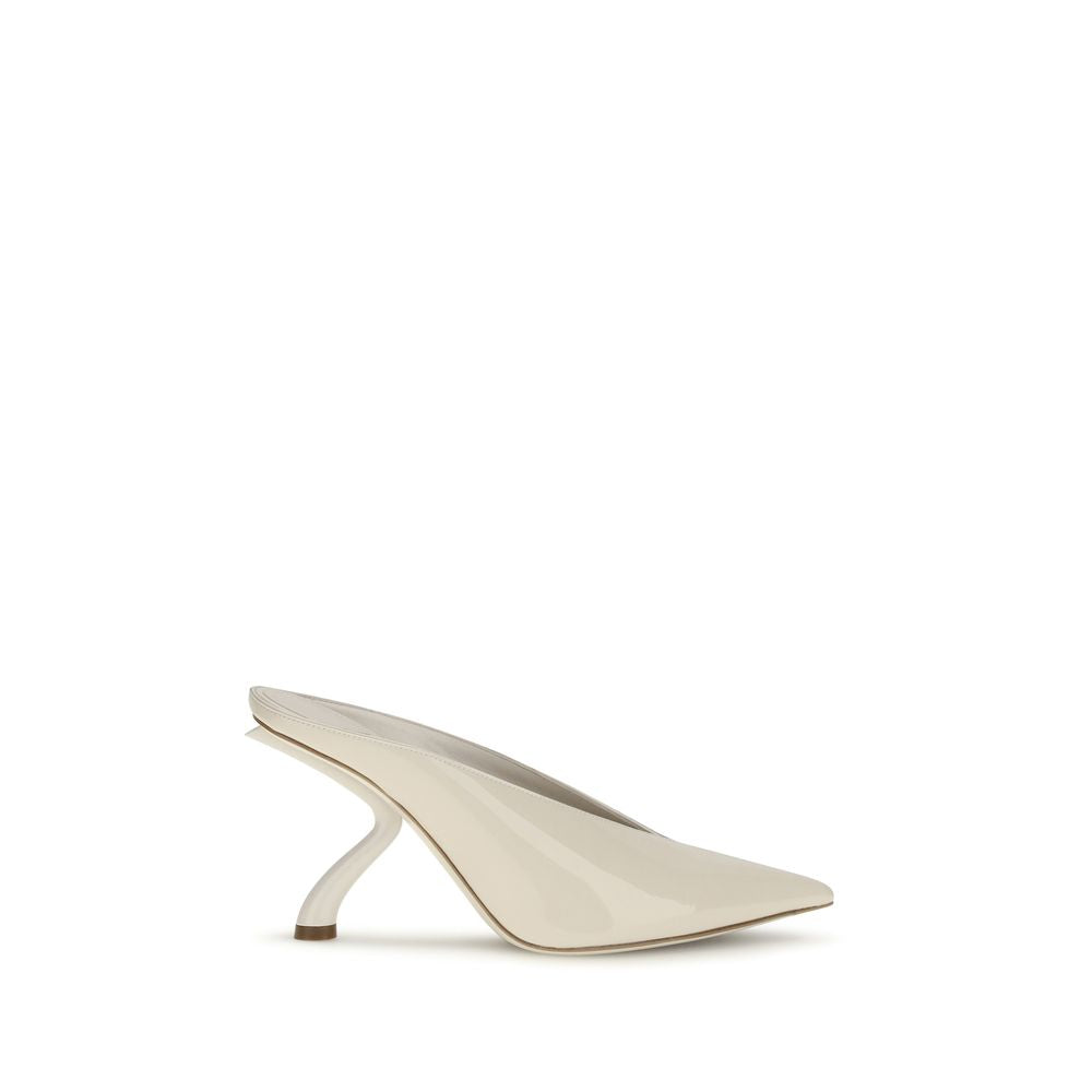 Beige Calf Leather Bos Taurus Mules Ferragamo