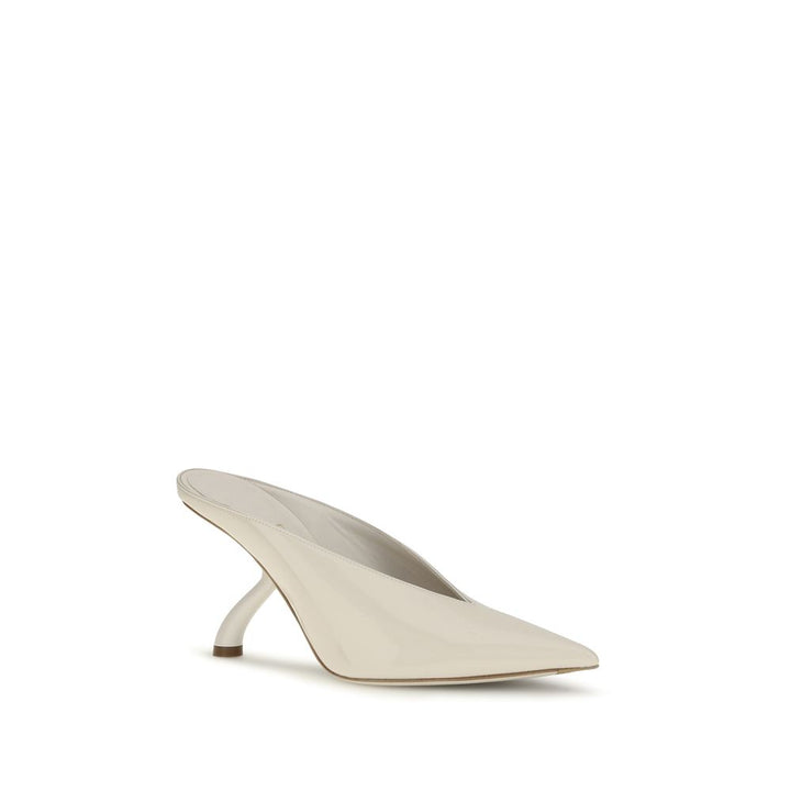 Beige Calf Leather Bos Taurus Mules Ferragamo