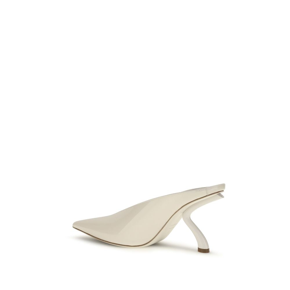 Beige Calf Leather Bos Taurus Mules Ferragamo