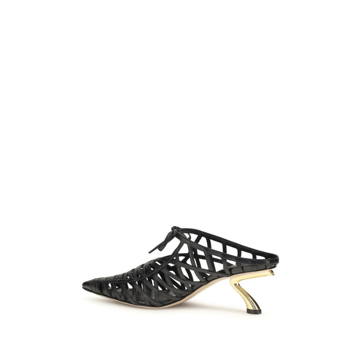 Black Calf Leather Bos Taurus Mules Ferragamo