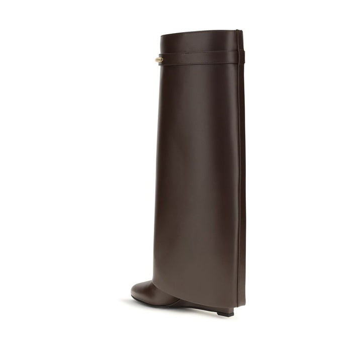 Brown Calf Leather Bos Taurus High Heel Boots Givenchy