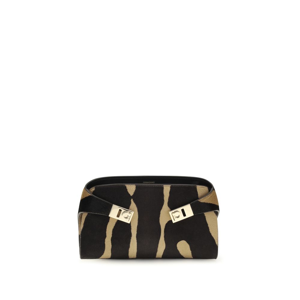Brown Hair Shoulder Bag Ferragamo