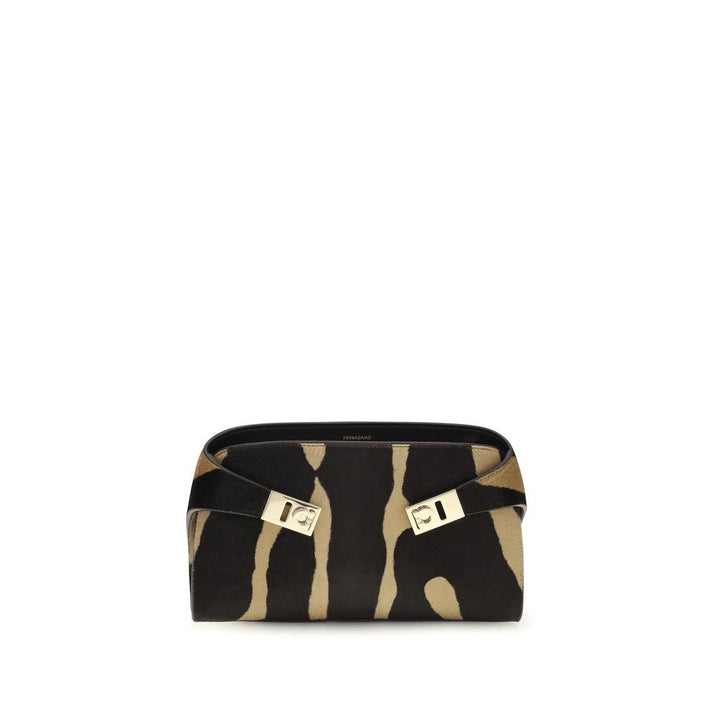 Brown Hair Shoulder Bag Ferragamo