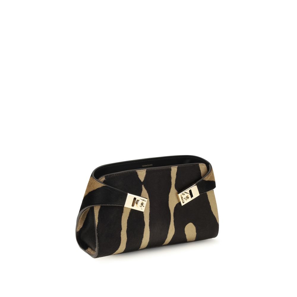 Brown Hair Shoulder Bag Ferragamo