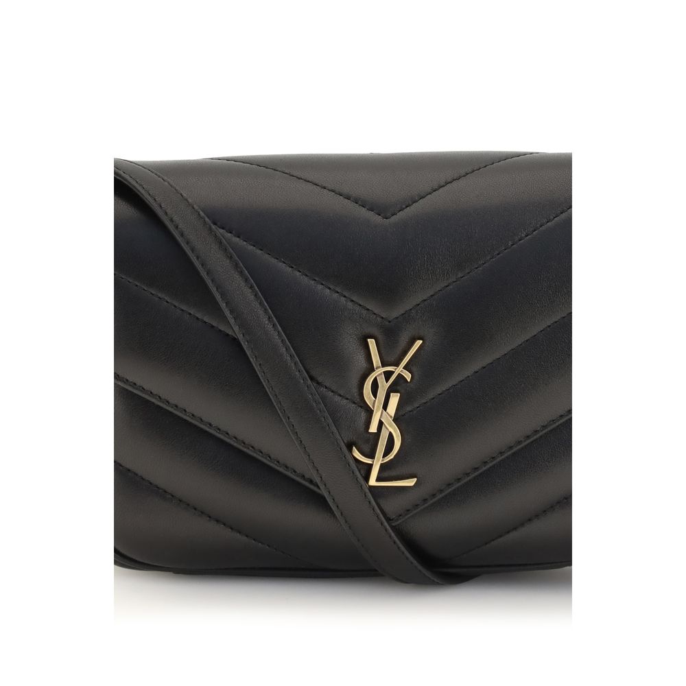 Black Lamb Ovis Aries Aries Shoulder Bag Saint Laurent