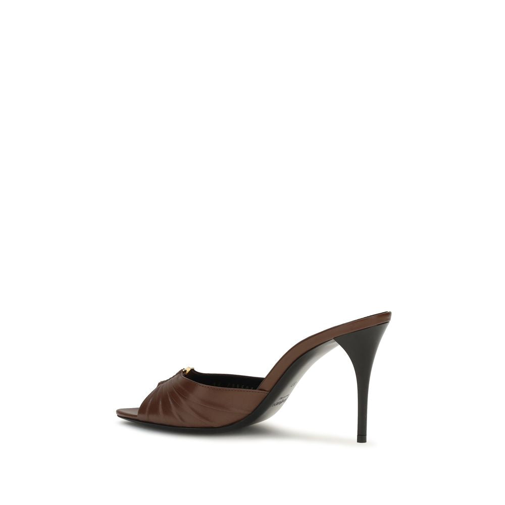 Brown Calf Leather Bos Taurus High Heel Pumps Saint Laurent