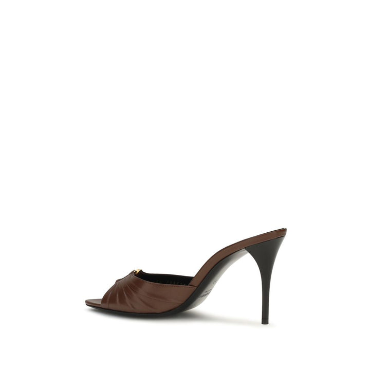 Brown Calf Leather Bos Taurus High Heel Pumps Saint Laurent