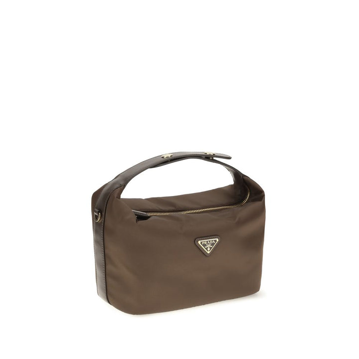Brown Recycled Polyamide Handbag Prada