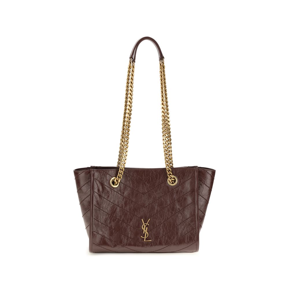 Brown Calf Leather Bos Taurus Shoulder Bag Saint Laurent