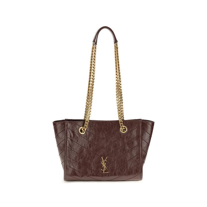 Brown Calf Leather Bos Taurus Shoulder Bag Saint Laurent