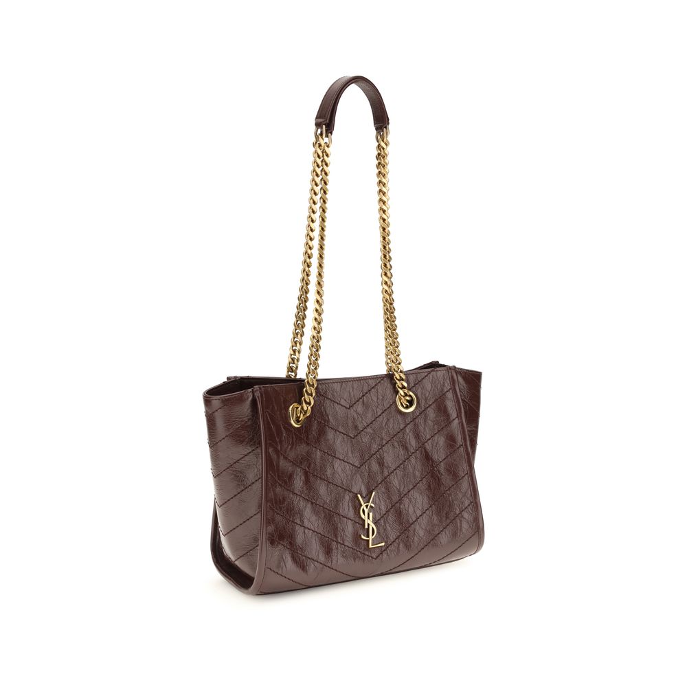 Brown Calf Leather Bos Taurus Shoulder Bag Saint Laurent
