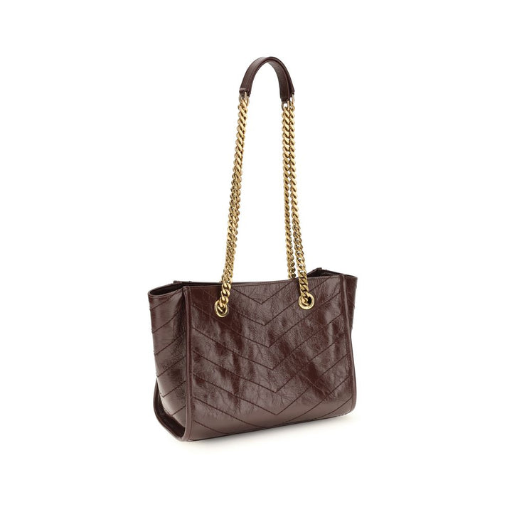 Brown Calf Leather Bos Taurus Shoulder Bag Saint Laurent